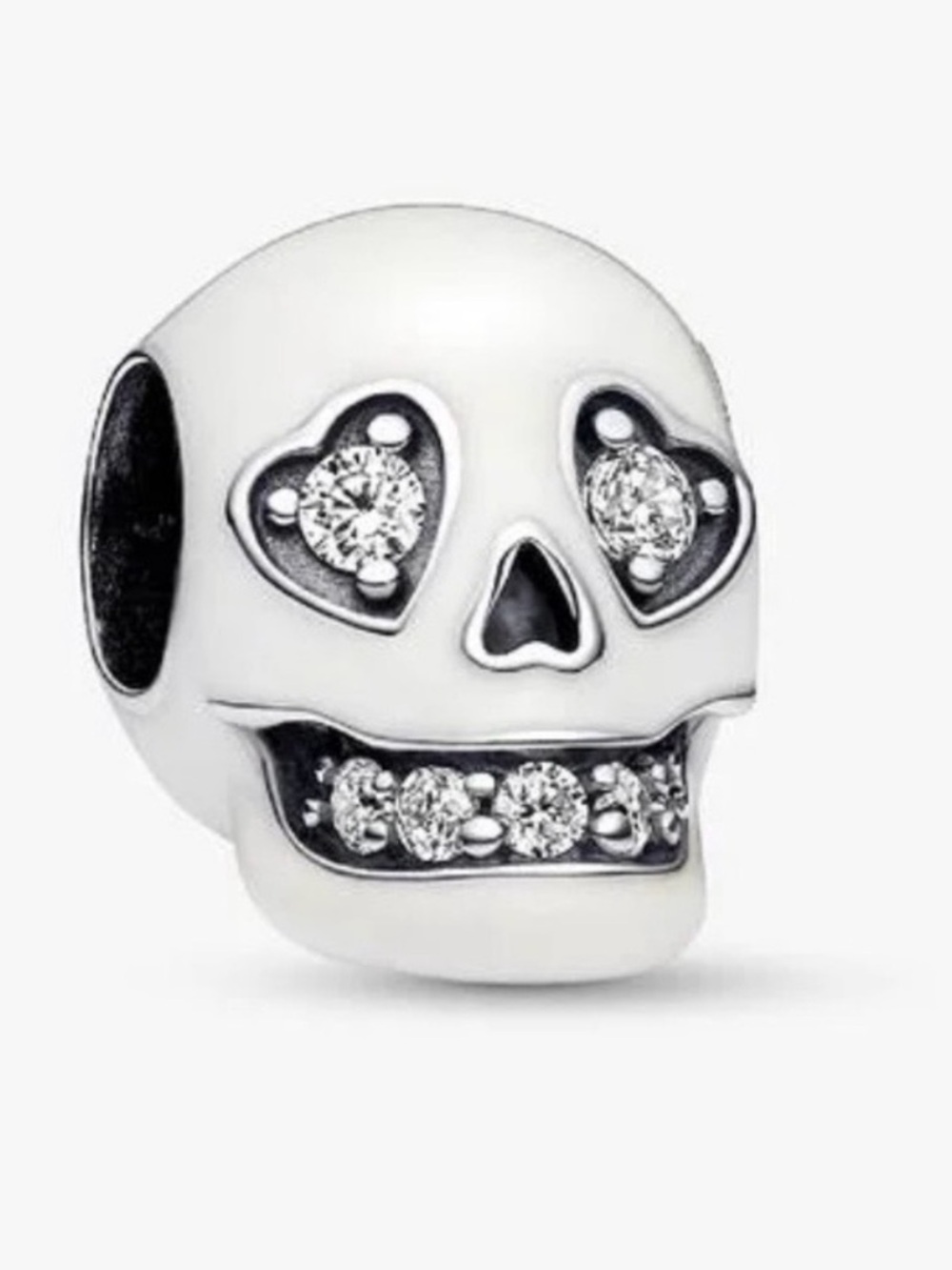 Pandora glow in the dark skeleton charm New with Pandora pouch